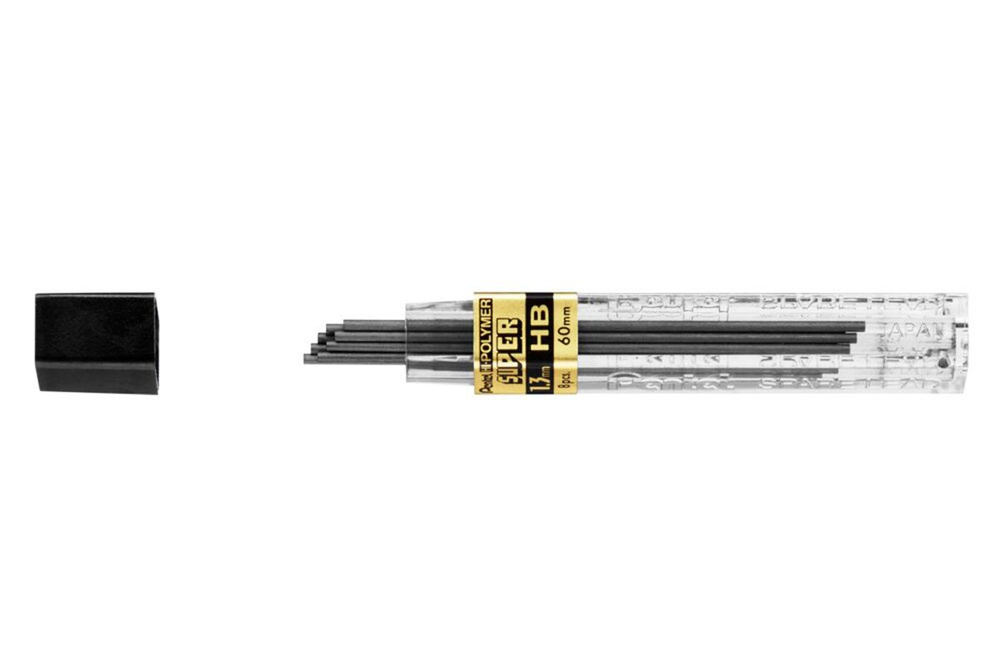 Грифель,стержень Hi-Polymer для автоматических карандашей "Pentel" AM13, 1.3 мм, 8 грифелей HB CH13-HBX #1