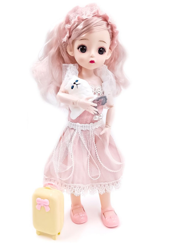 Коллекционная шарнирная кукла с питомцем, 30 см #1