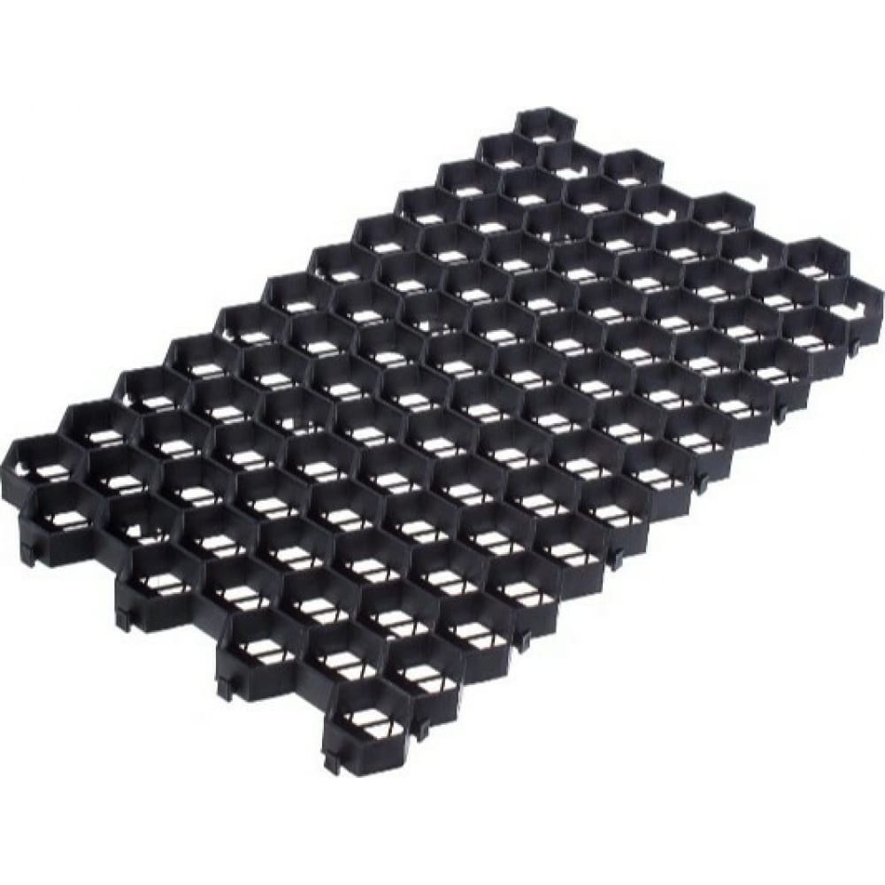 Газонная решетка Gidrolica 70х40х3,2 см - пластиковая черная, клетка С250 608  #1