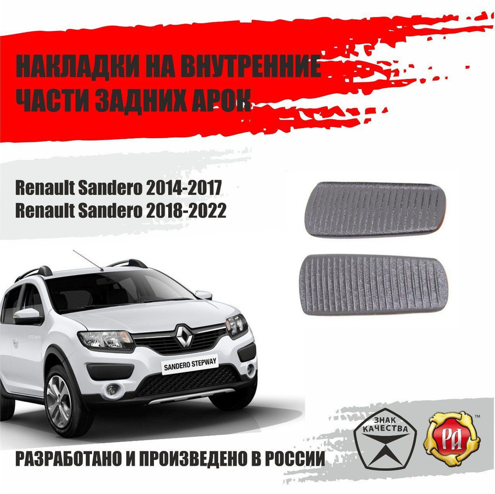 Накладки на задние арки для Renault Sandero 2014-2022 #1
