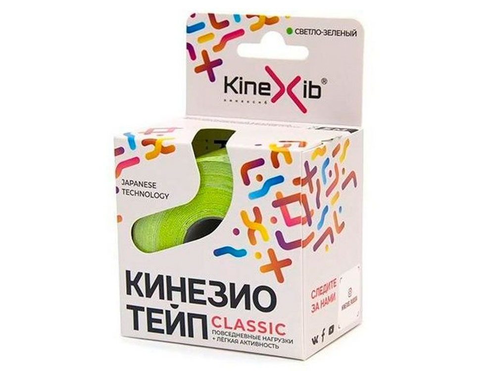 Kinexib Кинезиотейп Classic 5см Х 500 см, светло-зеленый #1