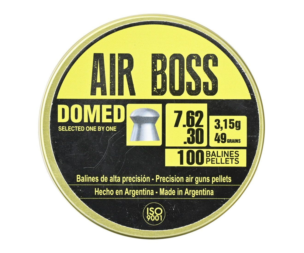 Пуля пневм. APOLO AIR BOSS "Domed" 7.62 мм. 3,15 гр. (100 шт.) #1