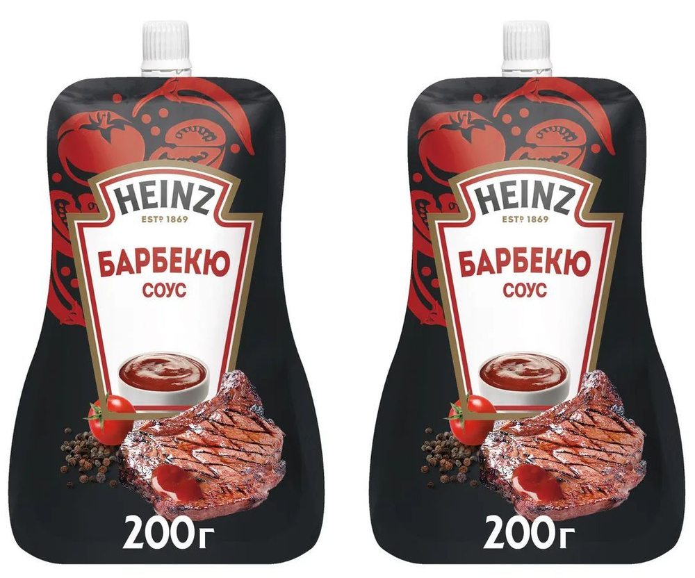 Соус томатный Heinz Барбекю, 2 уп по 200 г - купить с доставкой по ...