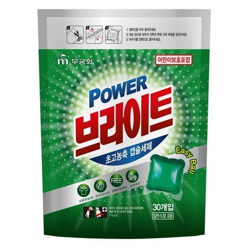 Капсулы для стирки Mukunghwa Power Bright Laundry Capsule Detergent, 30шт., мягкая упаковка  #1