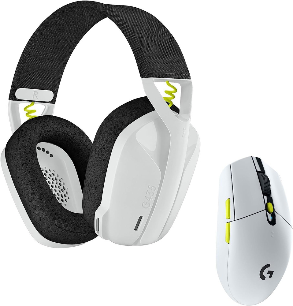 Комплект Logitech G Lightspeed (Беспроводные игровые наушники Logitech G435, Black-White + Беспроводная #1