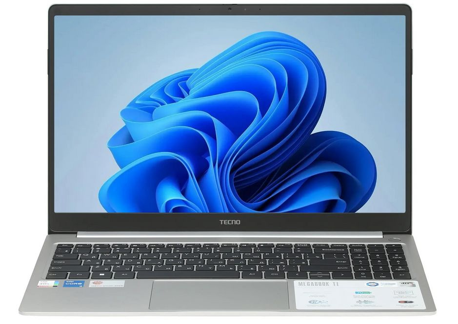 Tecno Megabook T1 (MBT1_15_I5_1155G7_16_512_SILVER) Ноутбук 15,6", Intel Core i5-1155G7, RAM 16 ГБ, SSD #1