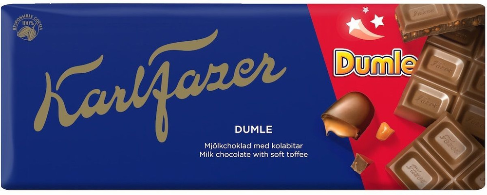 Karl Fazer Молочный шоколад с кусочками ириса 180 г (Finland) #1