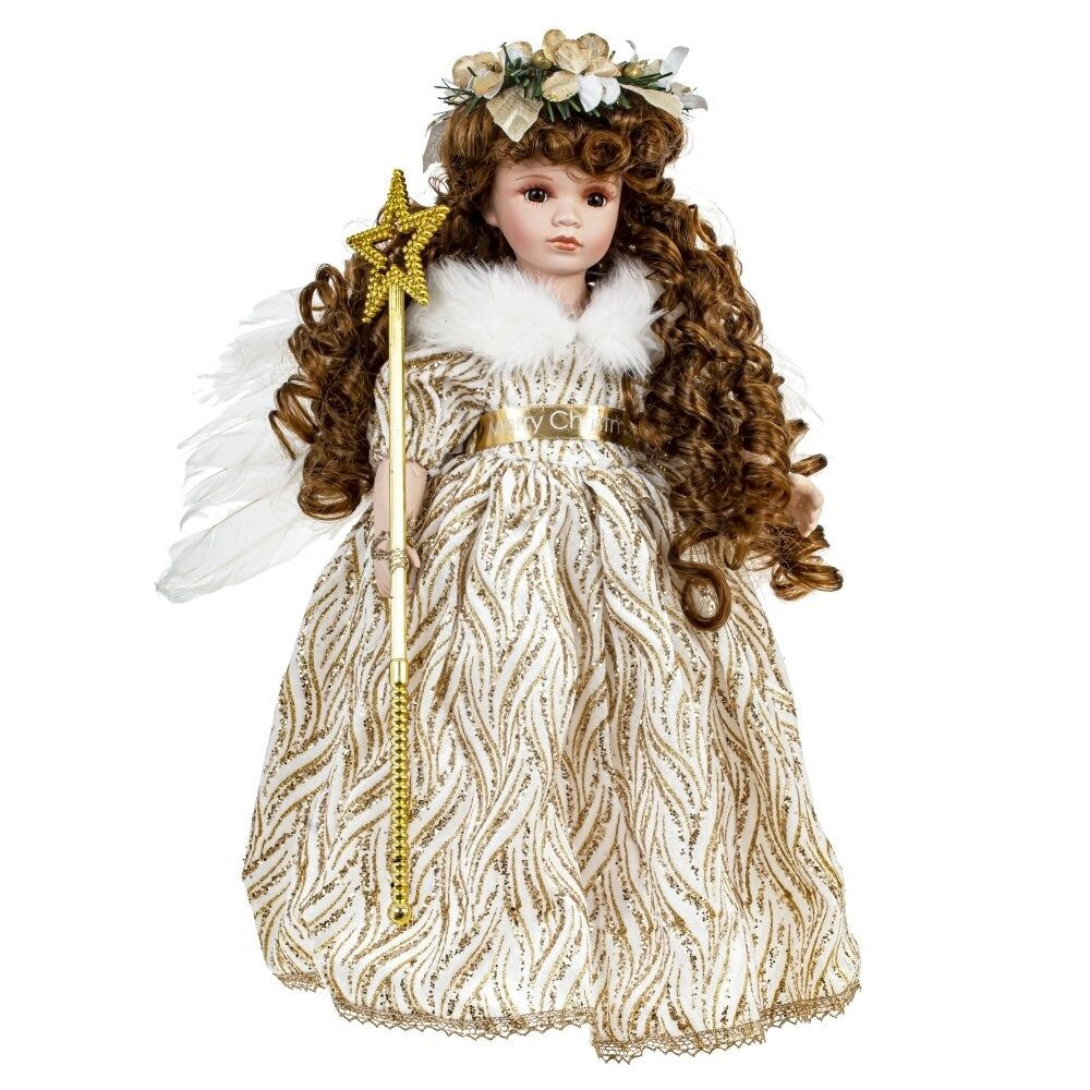 Кукла фарфоровая OLDIM "Ангел", L20 W20 H41 см #1