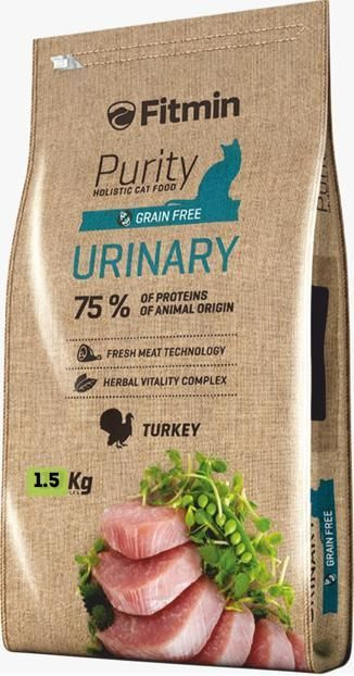 Фитмин Fitmin PURITY URINARY Беззерновой корм для взрослых кошек с Индейкой , способствующий правильной #1