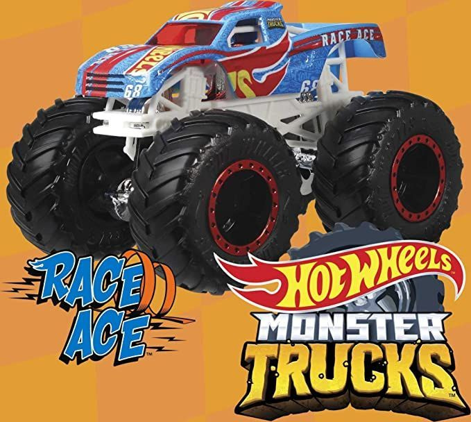 Монстр трак Хот вилс, машинки для мальчиков Mattel, машина Hot Wheels Monster Truck 1:64 FYJ44  #1