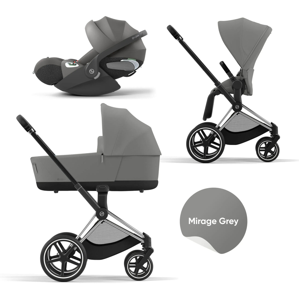 Cybex Priam IV Коляска 3 в 1, шасси Chrome Black/Mirage Grey #1