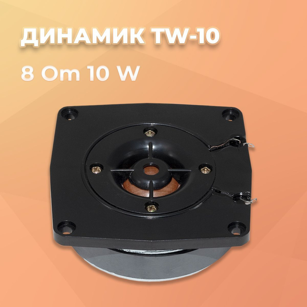 Динамик TW-10 (98*h34*откр.магн.89mm) 8 Om 10 W, пластик, 10ГДВ-35 #1