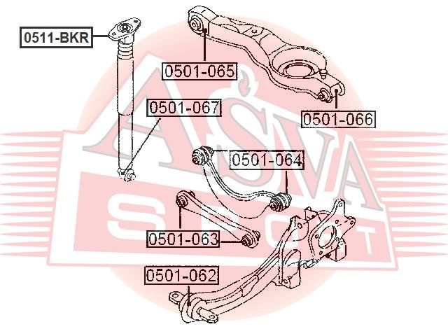 ASVA  Опора амортизатора, арт. 0511-BKR, 1 шт. #1