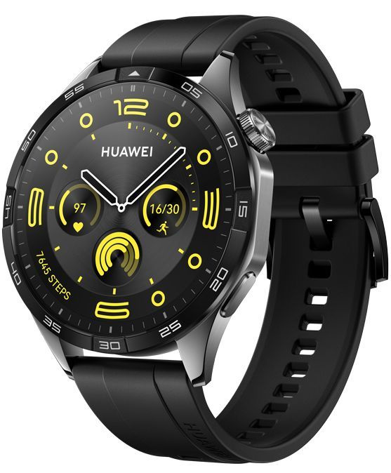 Смарт-часы HUAWEI WATCH GT 4 46mm Black Fluoroelastomer Strap (Phoinix-B19) #1