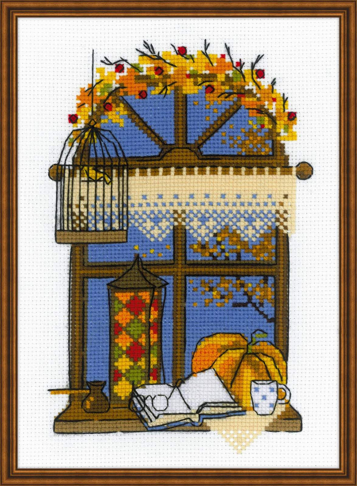 Набор для вышивания Риолис. Осеннее окошко. 1593 #1