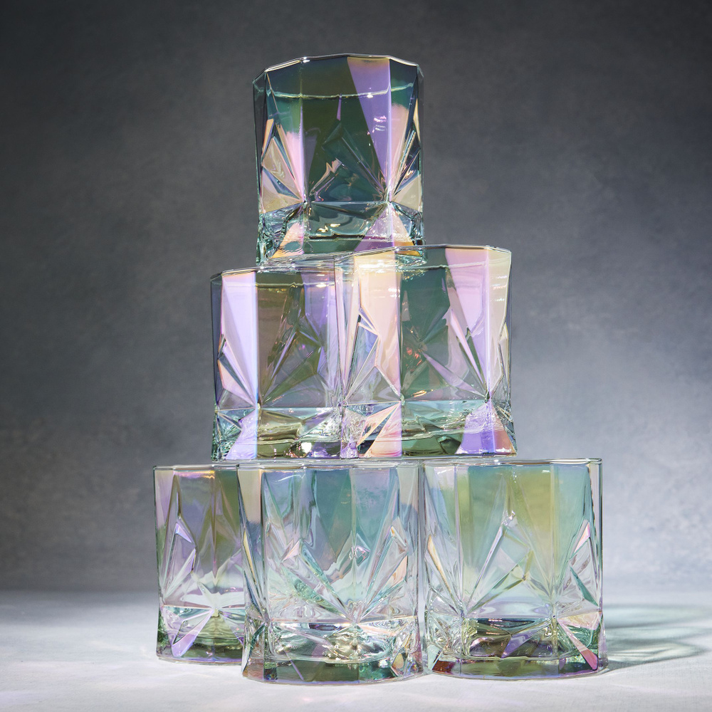 Набор стаканов Geometrica Purple Romance, 6шт, 340мл #1