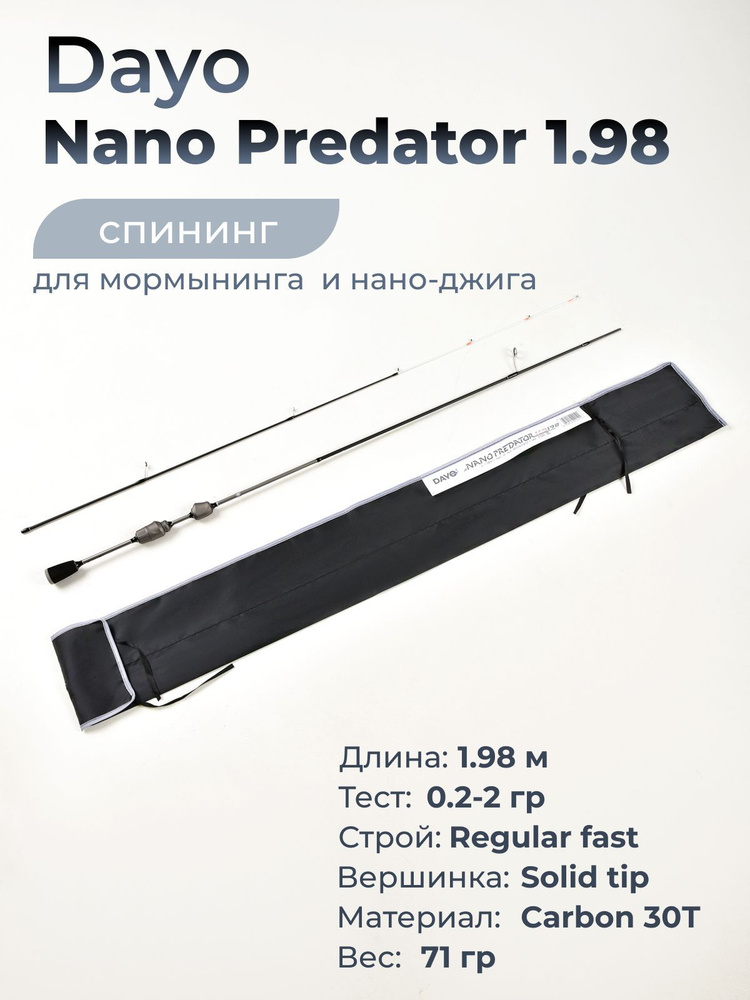 Спиннинг Dayo NANO PREDATOR 1.98 см. 0.2-2 гр. #1