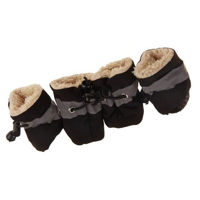 Ботиночки для собак черные на меху, размер №1 #1
