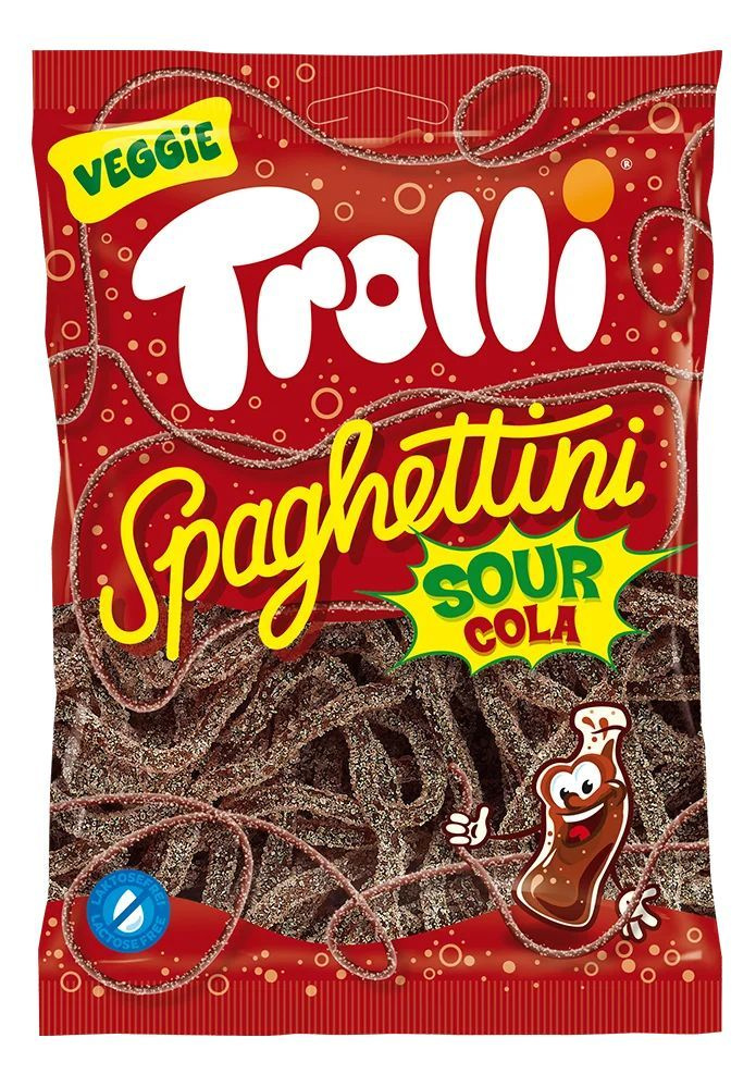 Мармелад жевательный VEGAN "Спагеттини кола кислые" 100гр Trolli Германия  #1