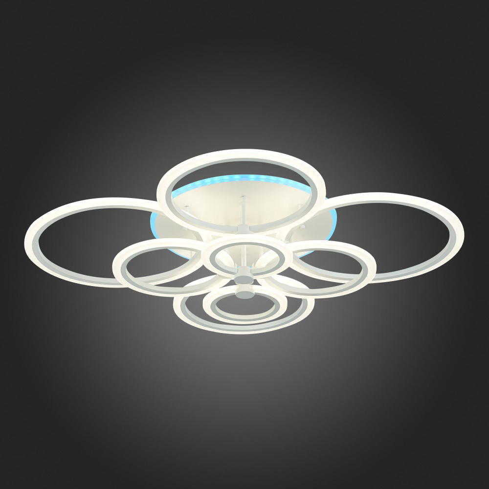 Светильник потолочный светодиодный с пультом + RGB ALMA LIGHT цвет каркаса белый, коллекция CRESSO в #1