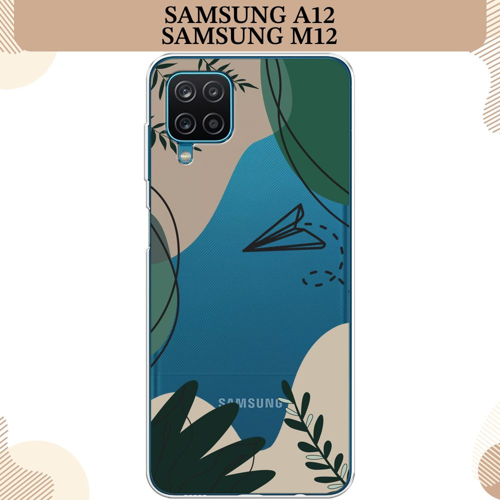 Силиконовый чехол на Samsung Galaxy A12/M12 / Самсунг А 12/М12 Secret Garden, прозрачный  #1