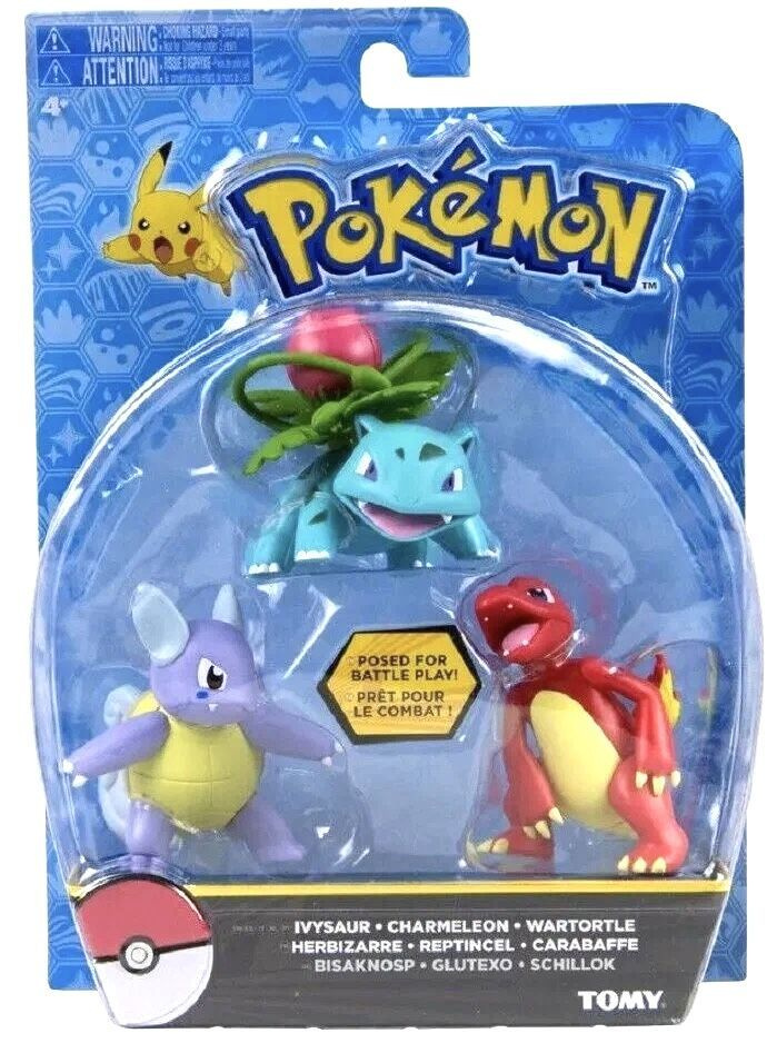 Набор фигурок TOMY Pokemon: Ivysaur, Charmeleon, Wartortle, 3 персонажа, высота 6 см  #1