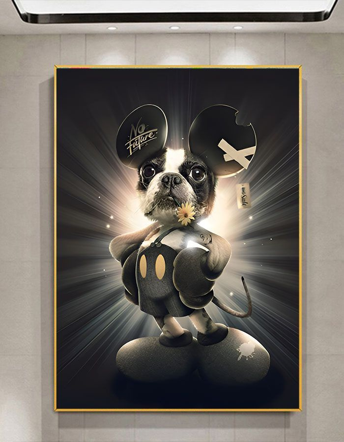 Pechat vip Картина "Интерьерная на холсте Брутальный Пёс", 70 х 50 см  #1
