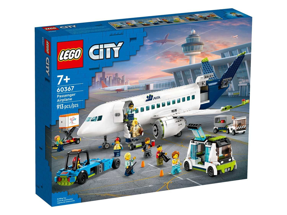 Конструктор LEGO City Пассажирский самолет, 913 деталей, 7+, 60367  #1