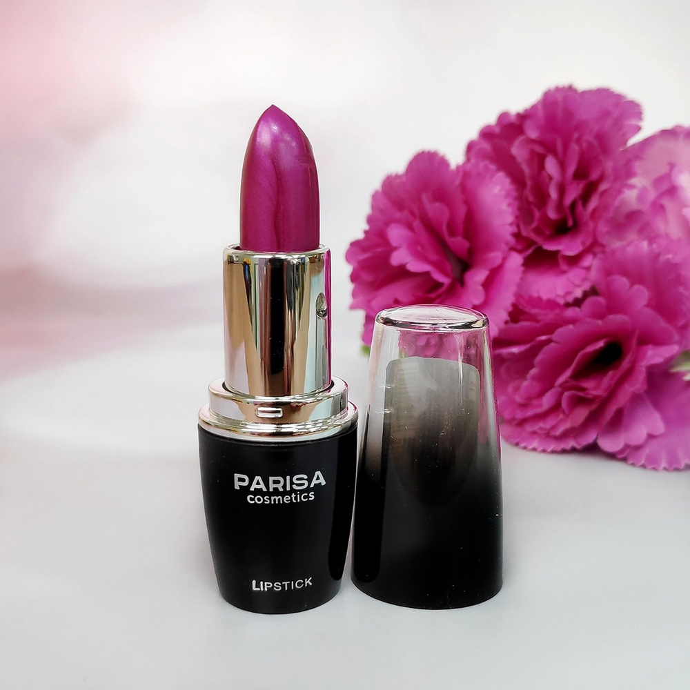 Помада для губ Parisa Creamy Lipstick, с касторовым маслом, тон: 13 Сливово-розовое сияние, 4 мл  #1