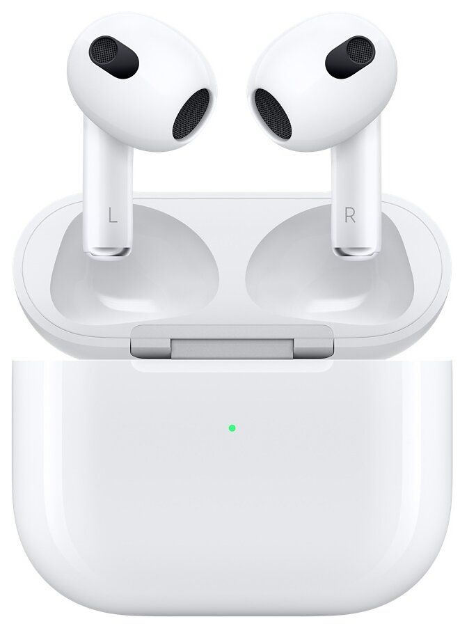 Apple Наушники беспроводные с микрофоном, Lightning, белый #1
