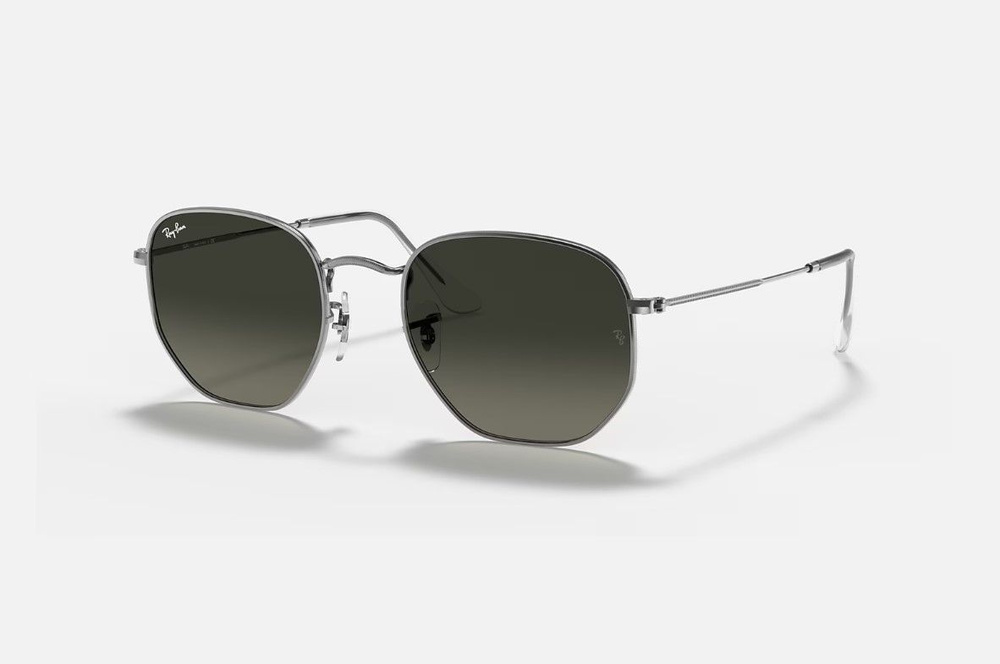 Солнцезащитные очки унисекс, нестандартные RAY-BAN с чехлом, линзы серые, RB3548N-004/71/51-21  #1