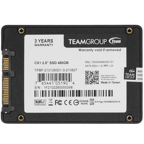 noname 480 ГБ Внутренний SSD-диск 480 ГБ, 530 Мбайт/сек, 400 ТБ ([T253X5480G0C101])  #1