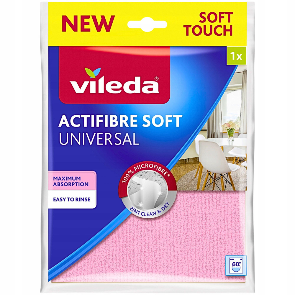 Vileda Салфетка Actifibre Soft Universal для уборки 32х27 см, 1 шт. #1