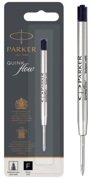 Стержень шариковый Parker QuinkFlow Z08 F 0.8мм, черные (CW1950367) #1