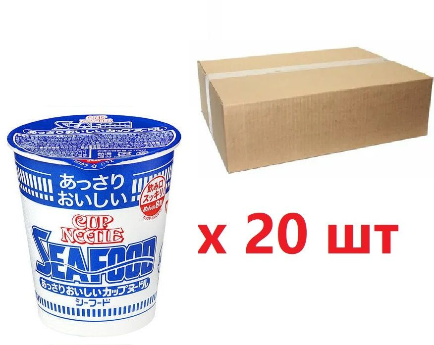 Суп-лапша NISSIN б/п с морепродуктами 60гр*20шт. Япония. Коробка  #1