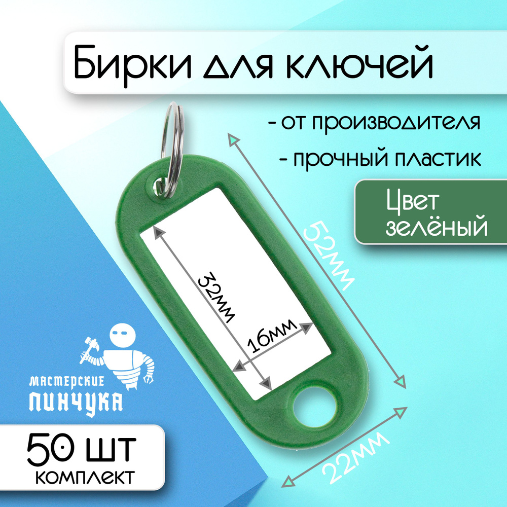 Бирка для ключа Мастерские Пинчука 50 шт. #1