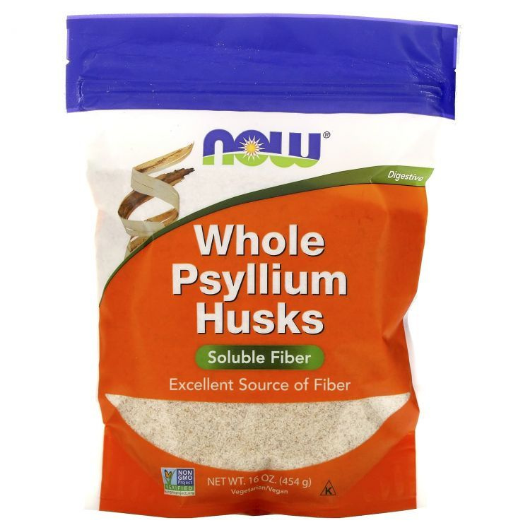 Whole Psyllium (Псиллиум), клетчатка, Цельная оболочка семян подорожника для пищеварения, 454 г  #1