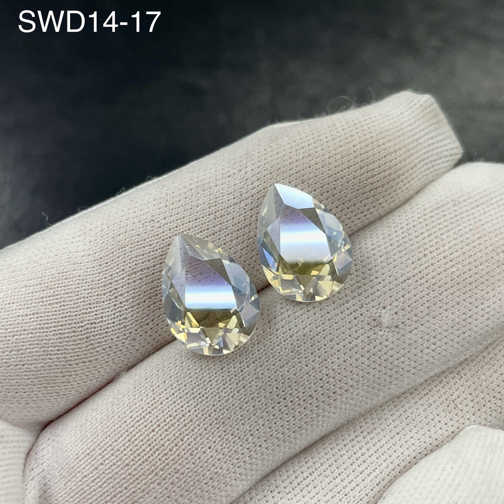 4320 Pear Fancy Stone Swarovski 14х10мм - 2 шт/уп. Стразы-Капли пришивные, производство Австрия, в комплекте #1