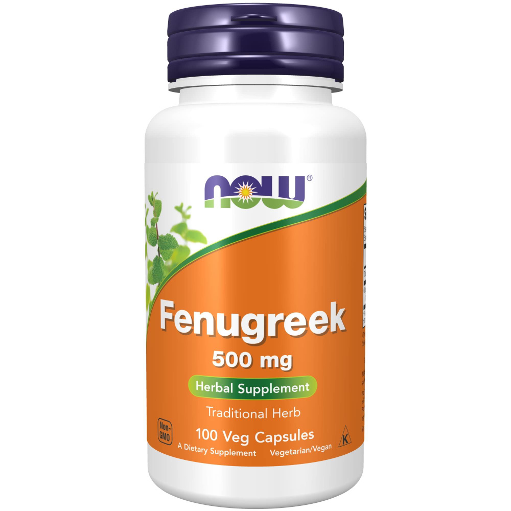 NOW Fenugreek 500 мг, 100 растительных капсул #1