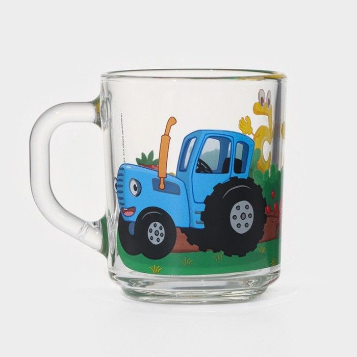 Синий трактор, Кружка Синий трактор. Цифры, 250 мл, d-7,2 см, h-9 см, стекло  #1