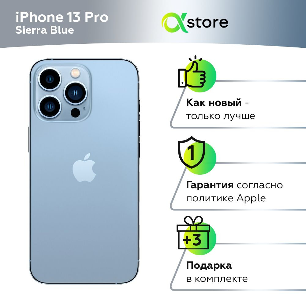 Apple Смартфон iPhone 13 Pro 6/256 ГБ, синий, Восстановленный #1