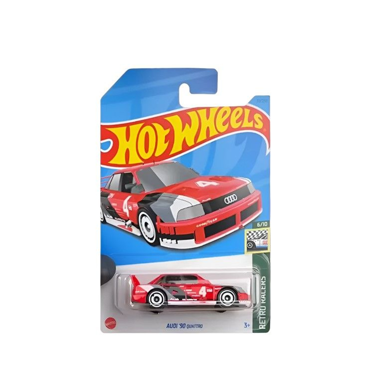 HKJ81 Машинка металлическая игрушка Hot Wheels коллекционная модель Audi 90 Quattro красный  #1