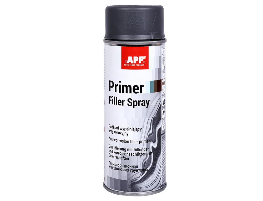Грунт акриловый APP Primer Filler Spray антикоррозионный, темно-серый, 400мл, аэрозоль  #1
