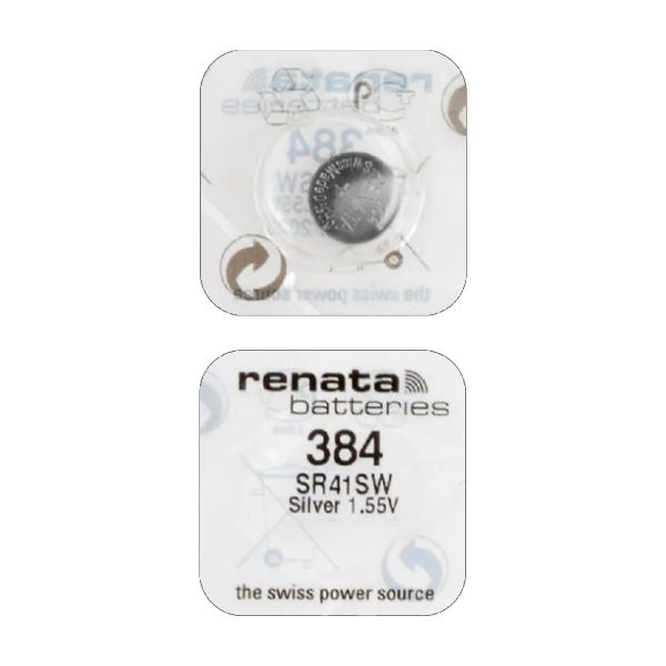 Батарейка Renata 384 (SR41SW) Silver Oxide 1.55V 1шт Швейцария #1