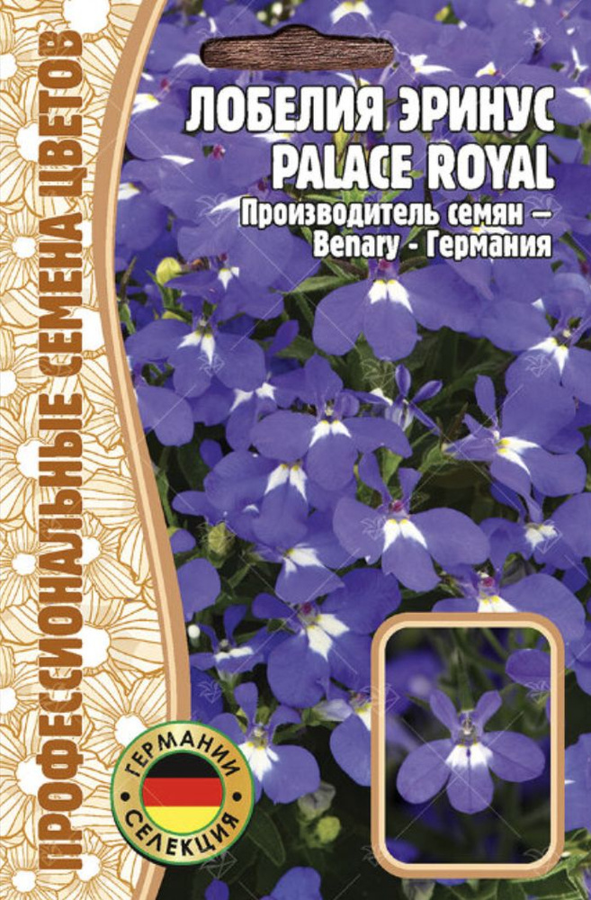 Лобелия Эринус Palace Royal, 1 пакет, семена (мультидраже) 5 шт, ЧК  #1