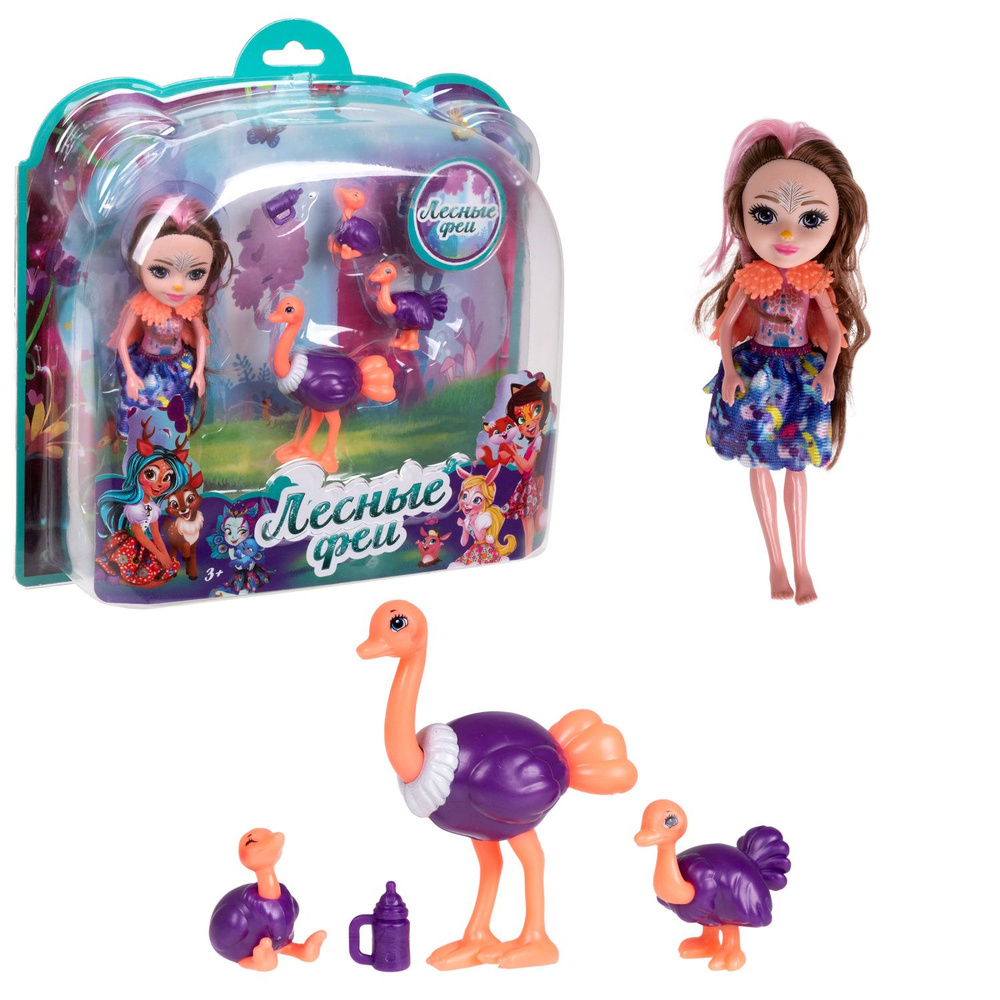 Кукла 1TOY Лесные Феи со страусами, детская, принцесса леса, игрушка для девочки, 16 см  #1