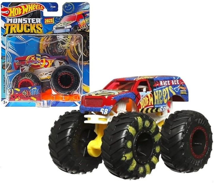 Монстр трак Хот вилс, машинки для мальчиков Mattel, машина Hot Wheels Monster Truck 1:64 FYJ44_HLT05 #1