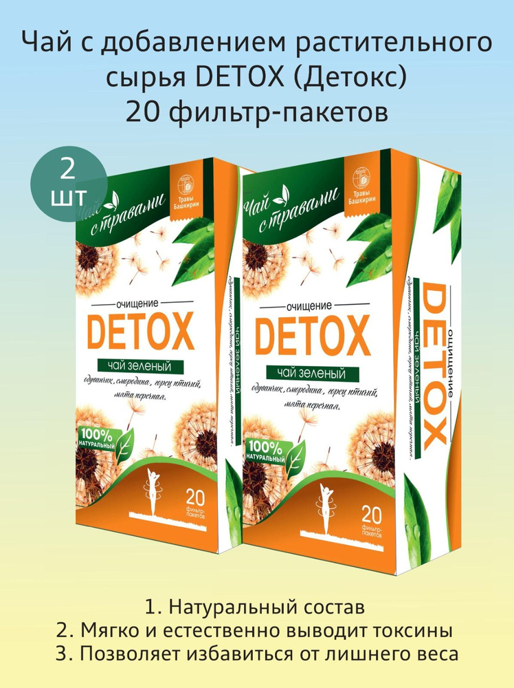 Травяной сбор Чай Детокс (DETOX) для похудения 2 шт #1