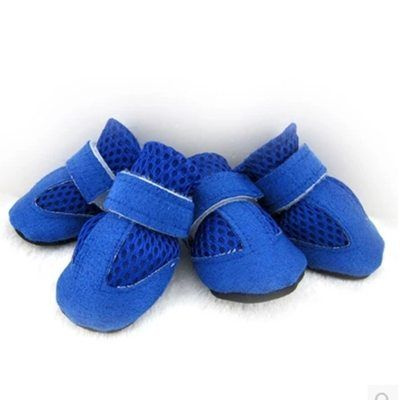 Ботиночки-носочки текстильные синие, размер L (5,0х4,3 см) #1