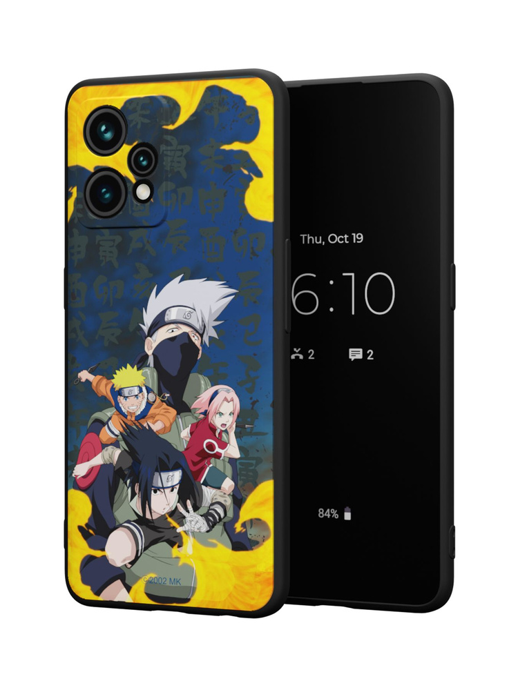 Силиконовый чехол Mobilius для realme 9 Pro+ 5G (Реалми 9 +), Naruto: Команда №7  #1